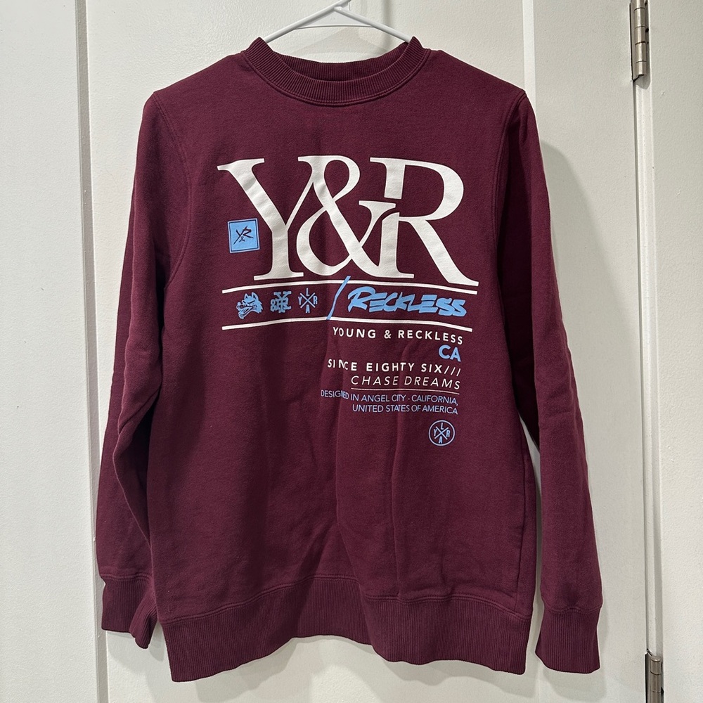 Young & Reckless Crewneck Sweater - Men’s Size Small